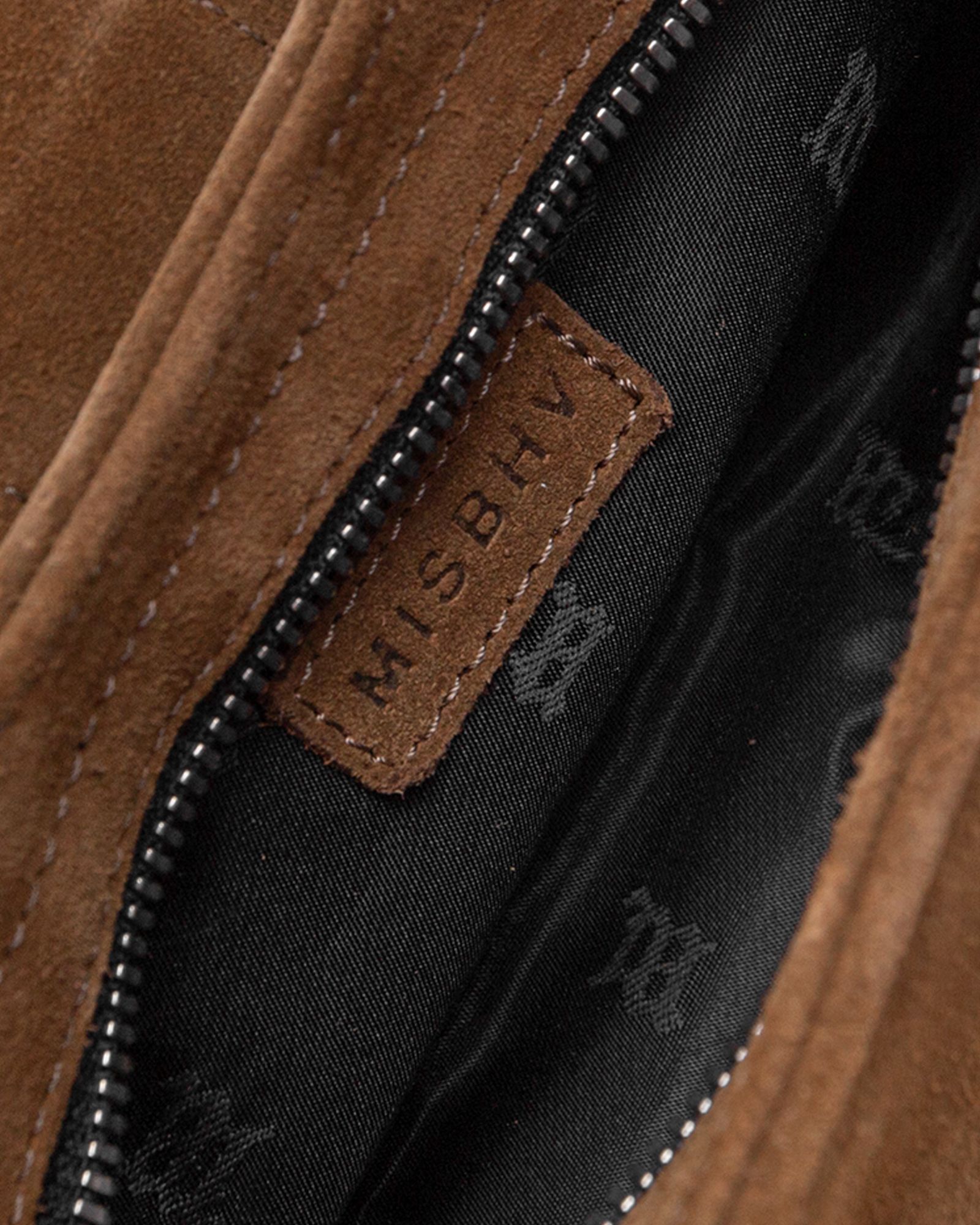 SUEDE SHOULDER BAG SMALL TABACCO