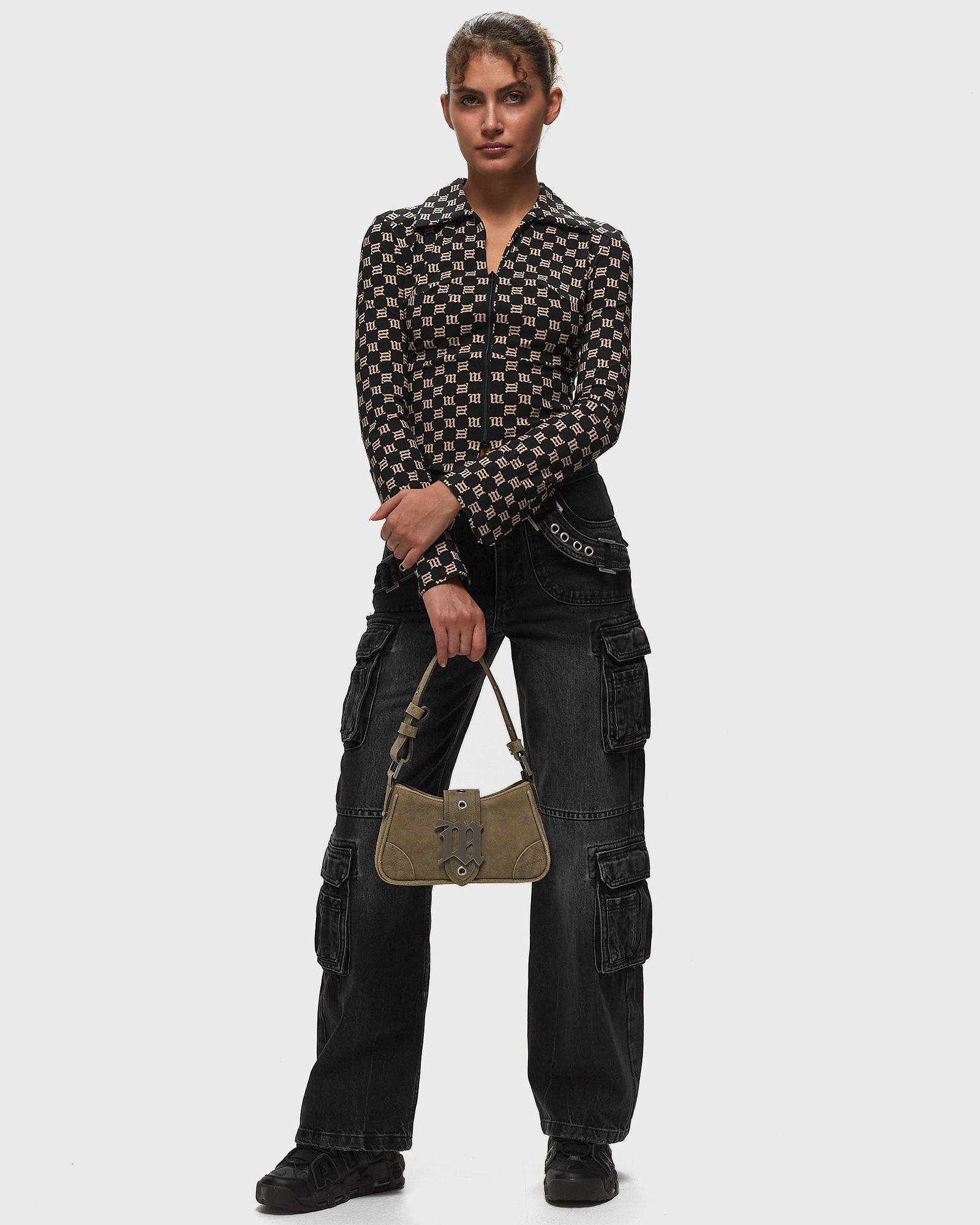 CRACKED LEATHER SMALL SHOULDER BAG