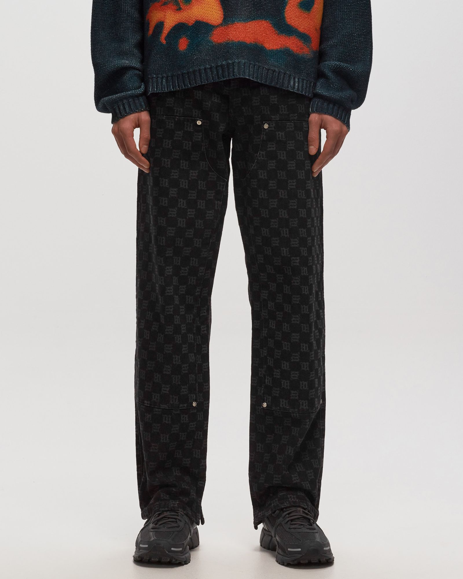 DENIM MONOGRAM CARPENTER TROUSERS