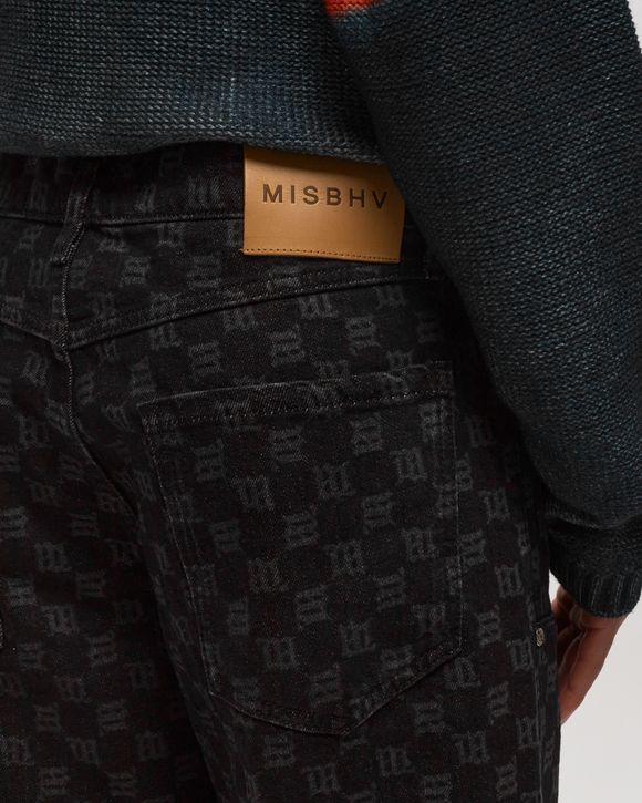 MISBHV Monogram Denim High Waisted Trousers