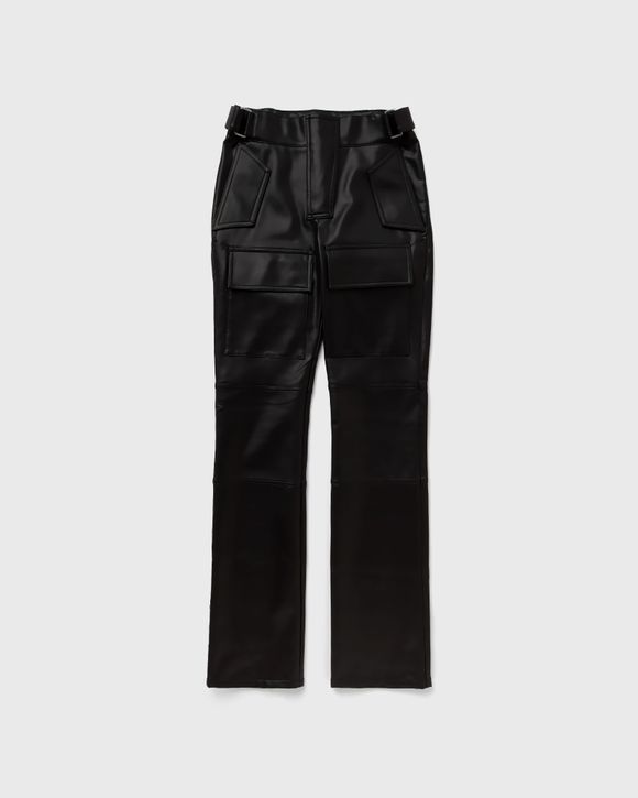 VEGAN LEATHER MOTO TROUSERS