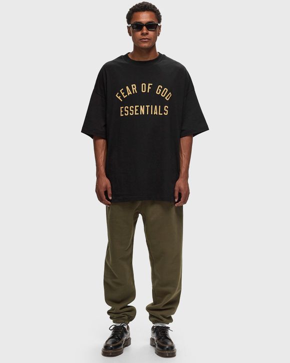 Fear of God Essentials JERSEY CREWNECK TEE Black BSTN Store