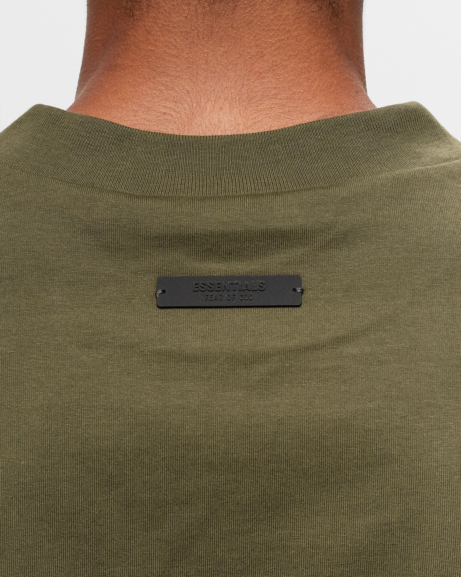 Fear of God Essentials JERSEY LONG SLEEVE TEE Green | BSTN Store