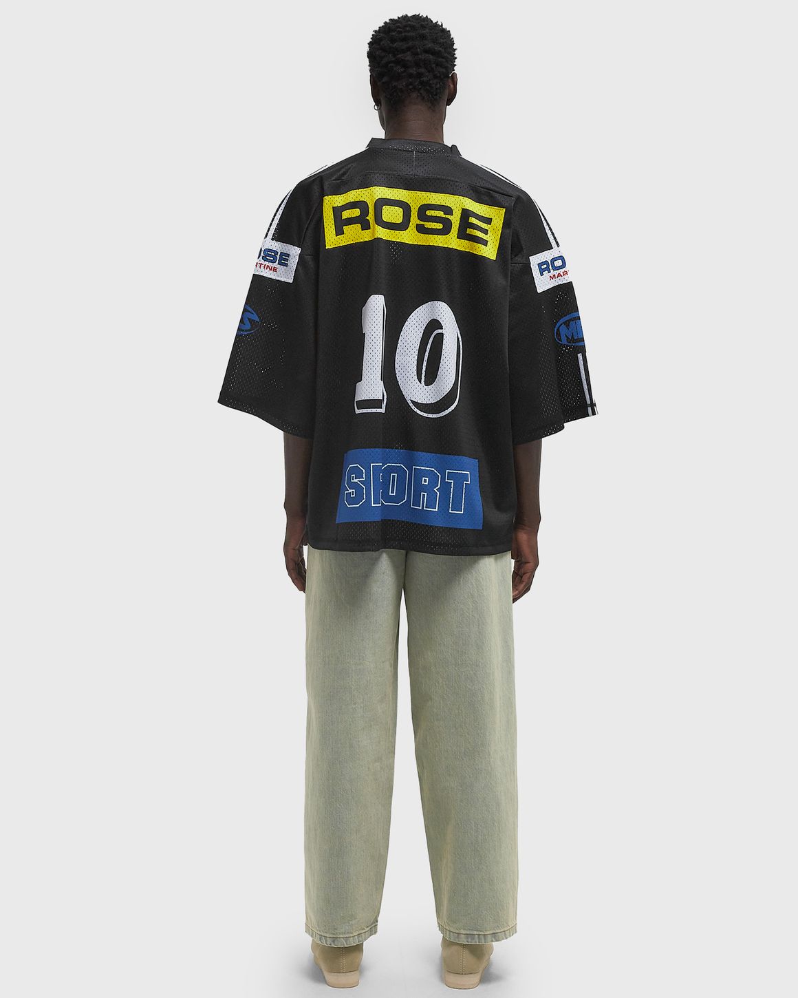 Martine Rose OVERSIZED FOOTBALL TOP Black | BSTN Store