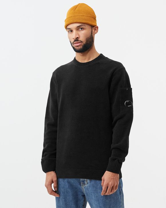 C.P. Company CHENILLE COTTON CREW NECK KNIT Black | BSTN Store