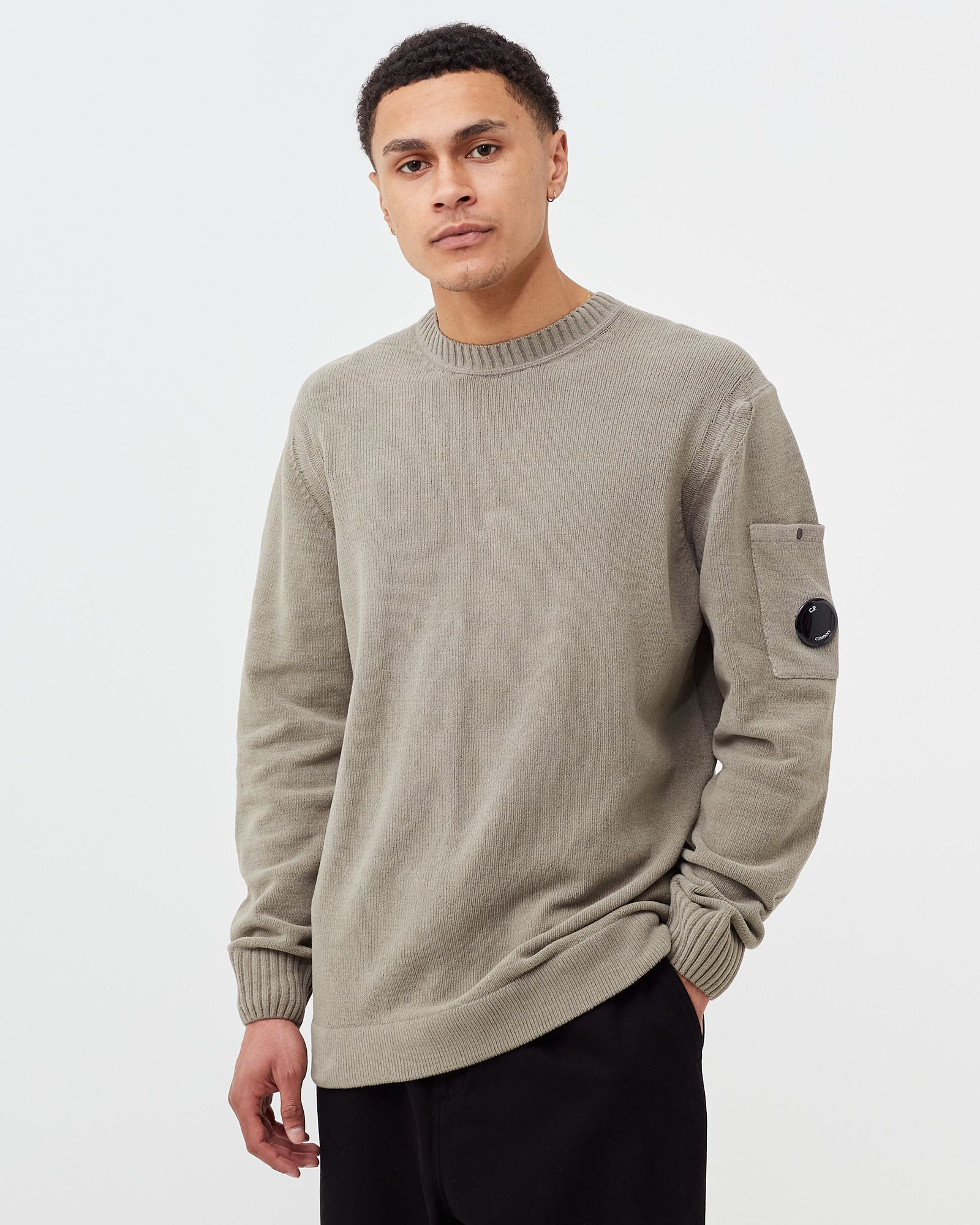 CHENILLE COTTON CREW NECK KNIT