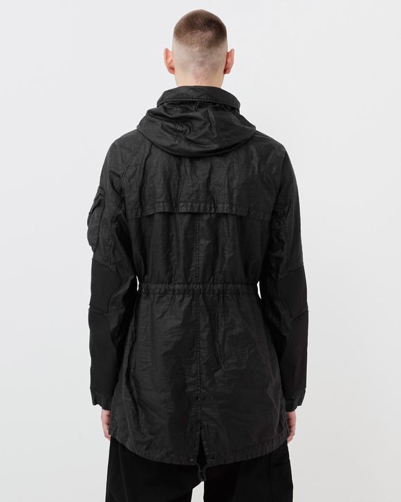 C.P. Company CLARKS X C.P.COMPANY LING JACKET IN LINO WAX Black - BLACK