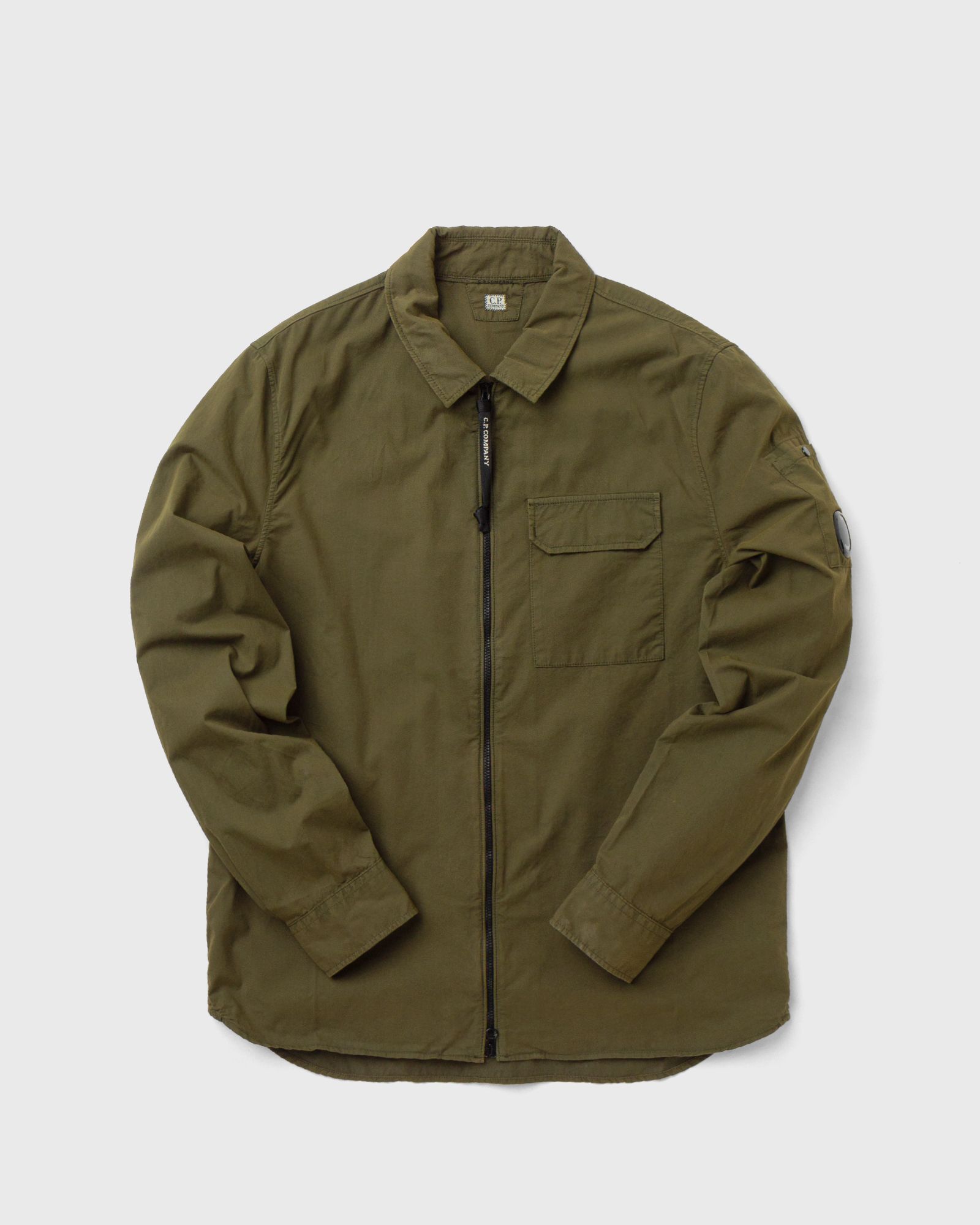 EMERIZED GABARDINE ZIPPED SHIRT