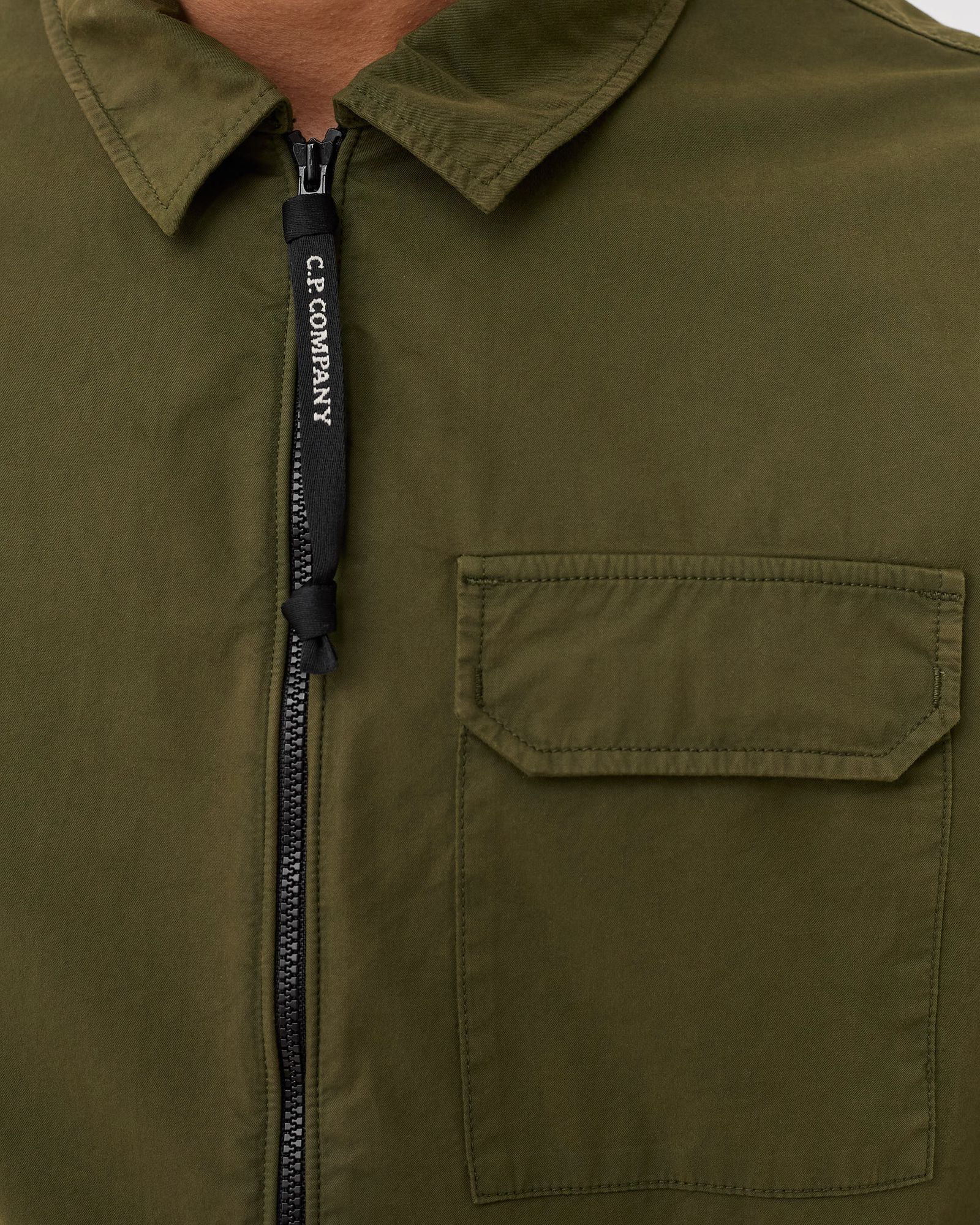 EMERIZED GABARDINE ZIPPED SHIRT