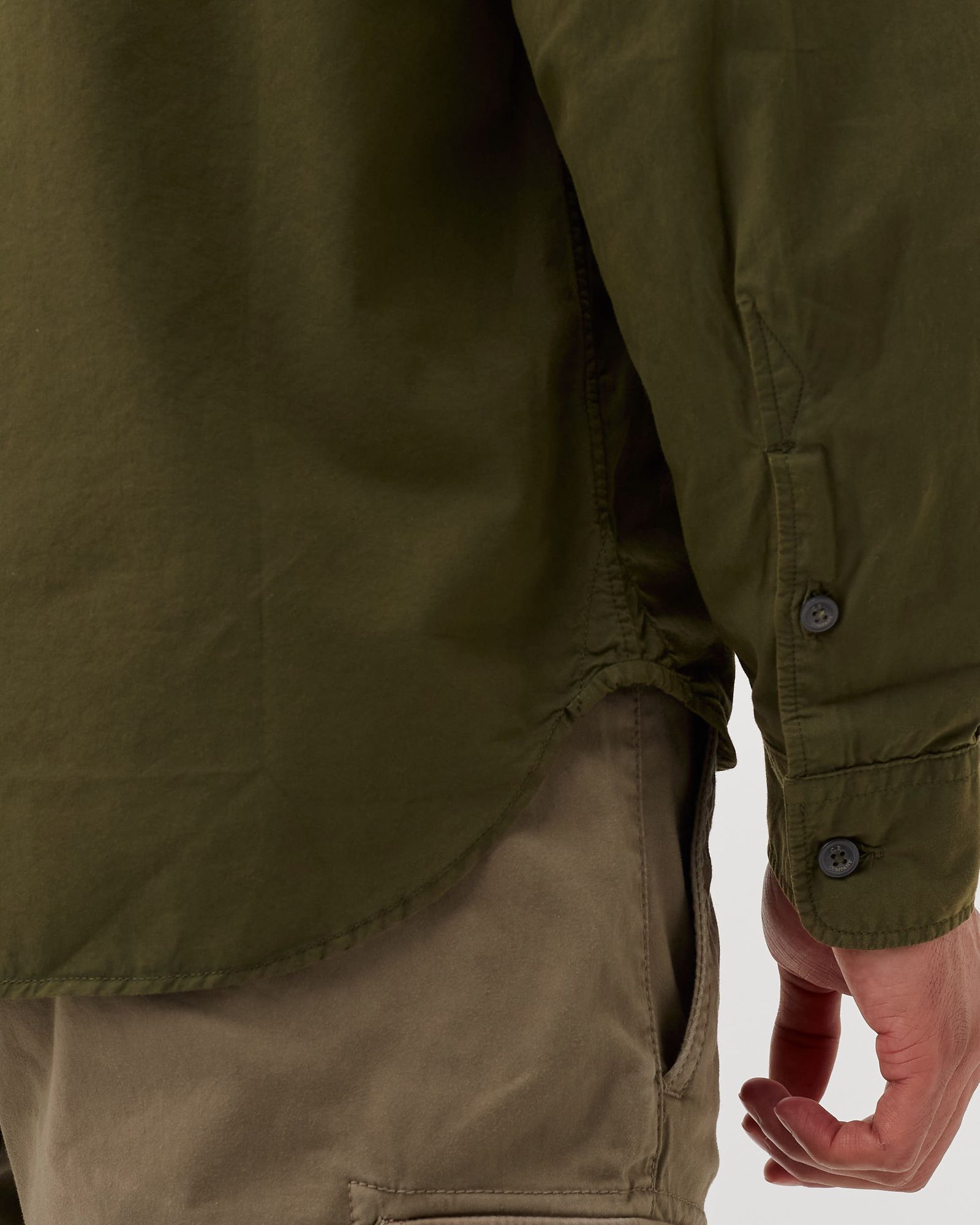 EMERIZED GABARDINE ZIPPED SHIRT