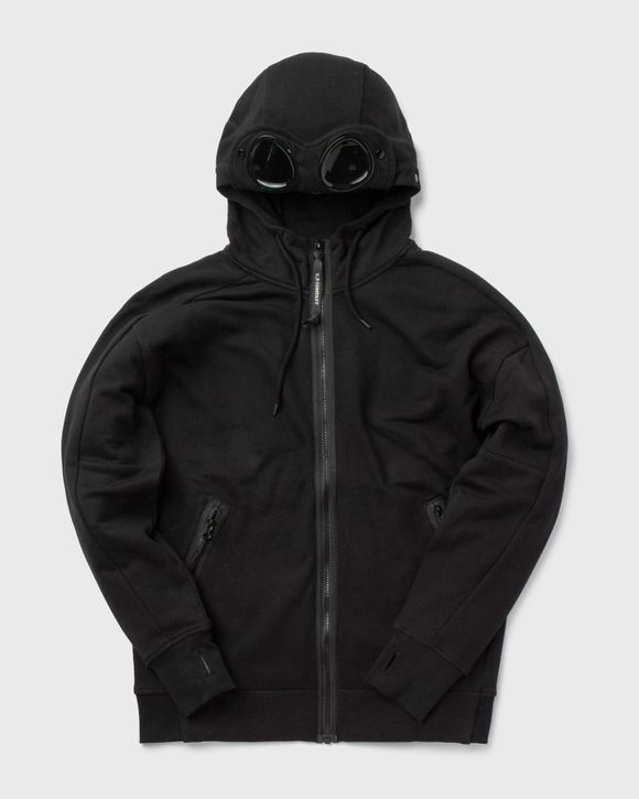 C.P. Company DIAGONAL RAISED FLEECE GOGGLE HOODIE Black BSTN Store