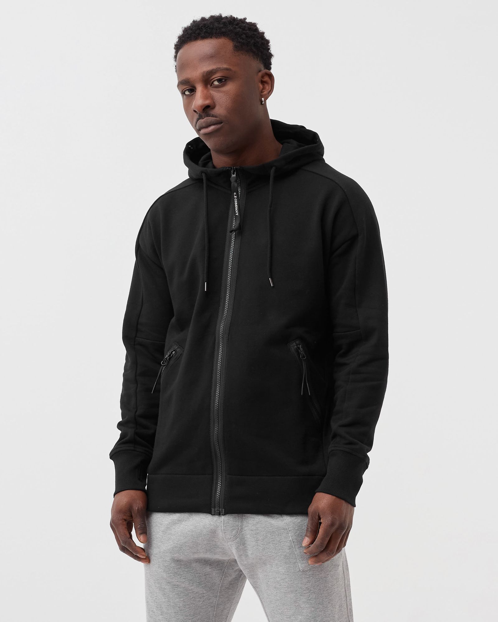 DIAGONAL RAISED FLEECE GOGGLE HOODIE