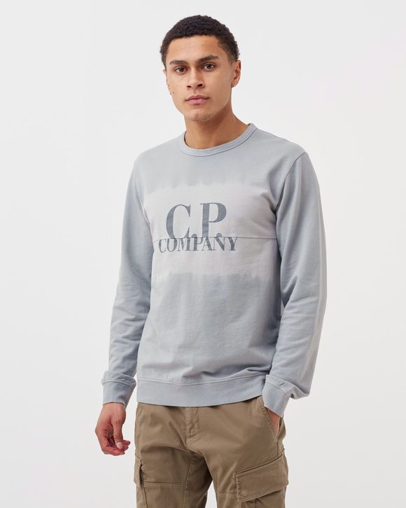 C.P. Company LIGHT FLEECE TONAL LOGO SWEATSHIRT Grey GRIFFIN GREY