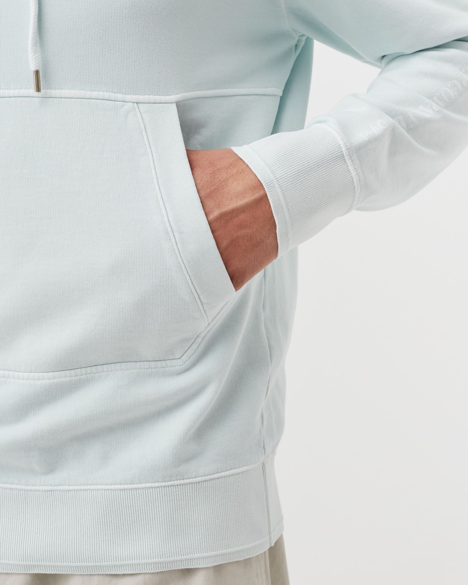 COTTON FLEECE SLEEVE LOGO HOODIE