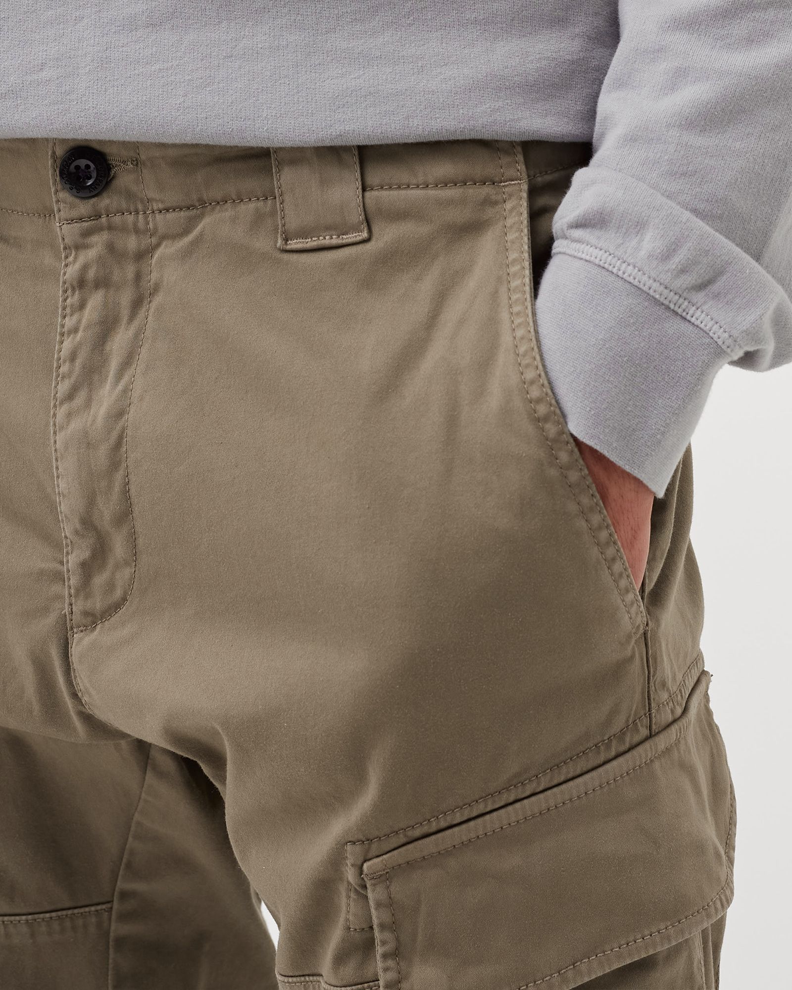 STRETCH SATEEN CARGO PANTS