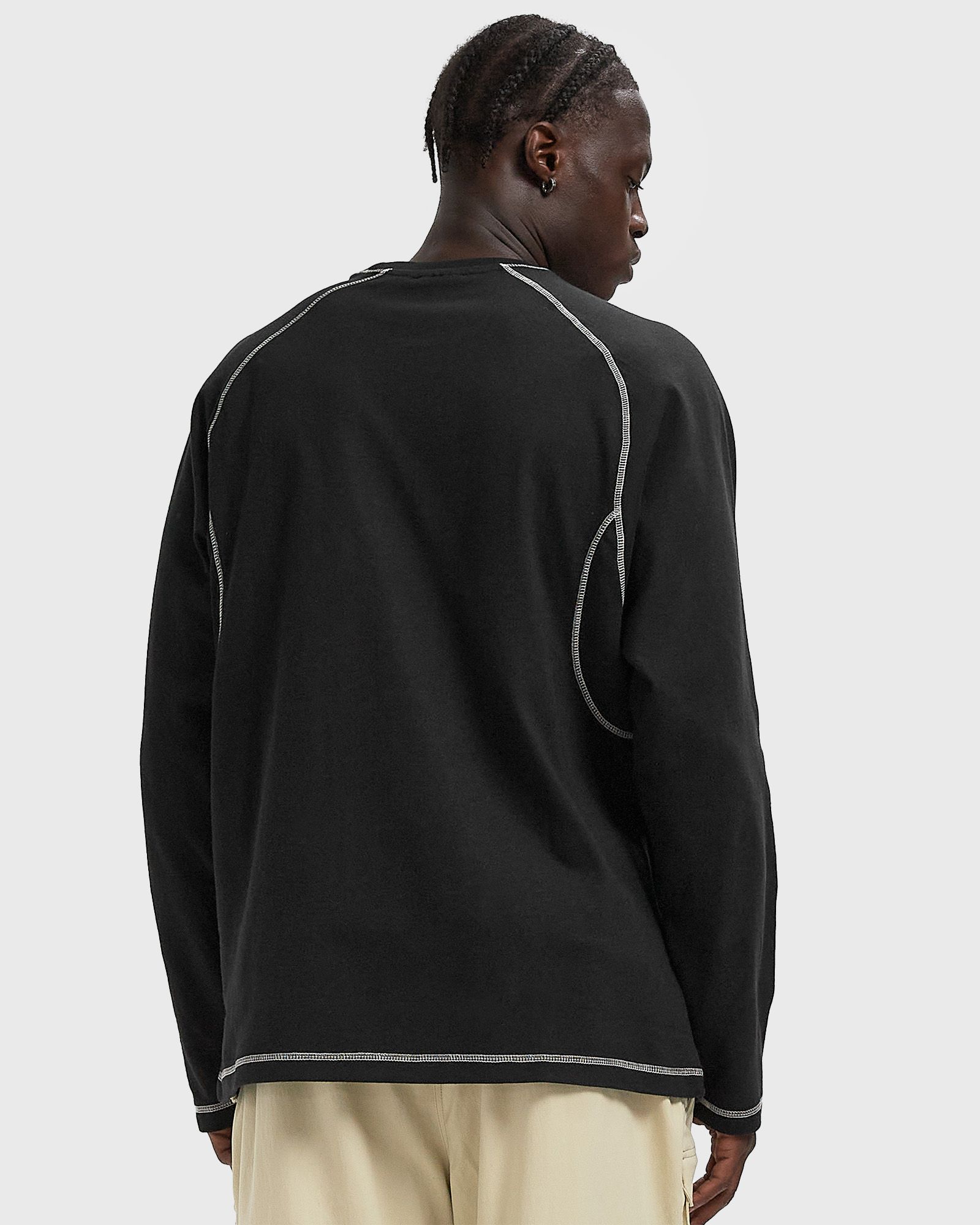 Aaron contrast stitch ls