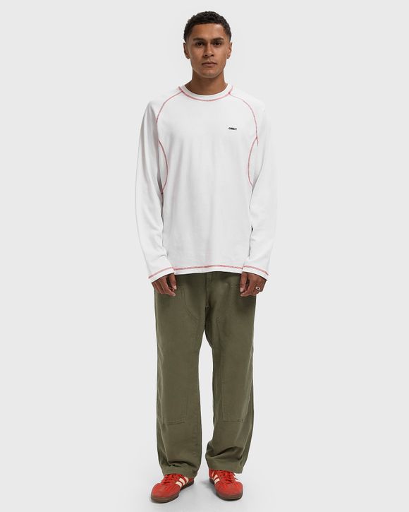 Aaron contrast stitch ls