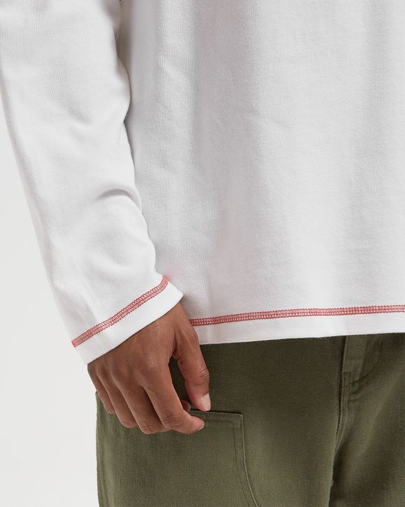 Aaron contrast stitch ls