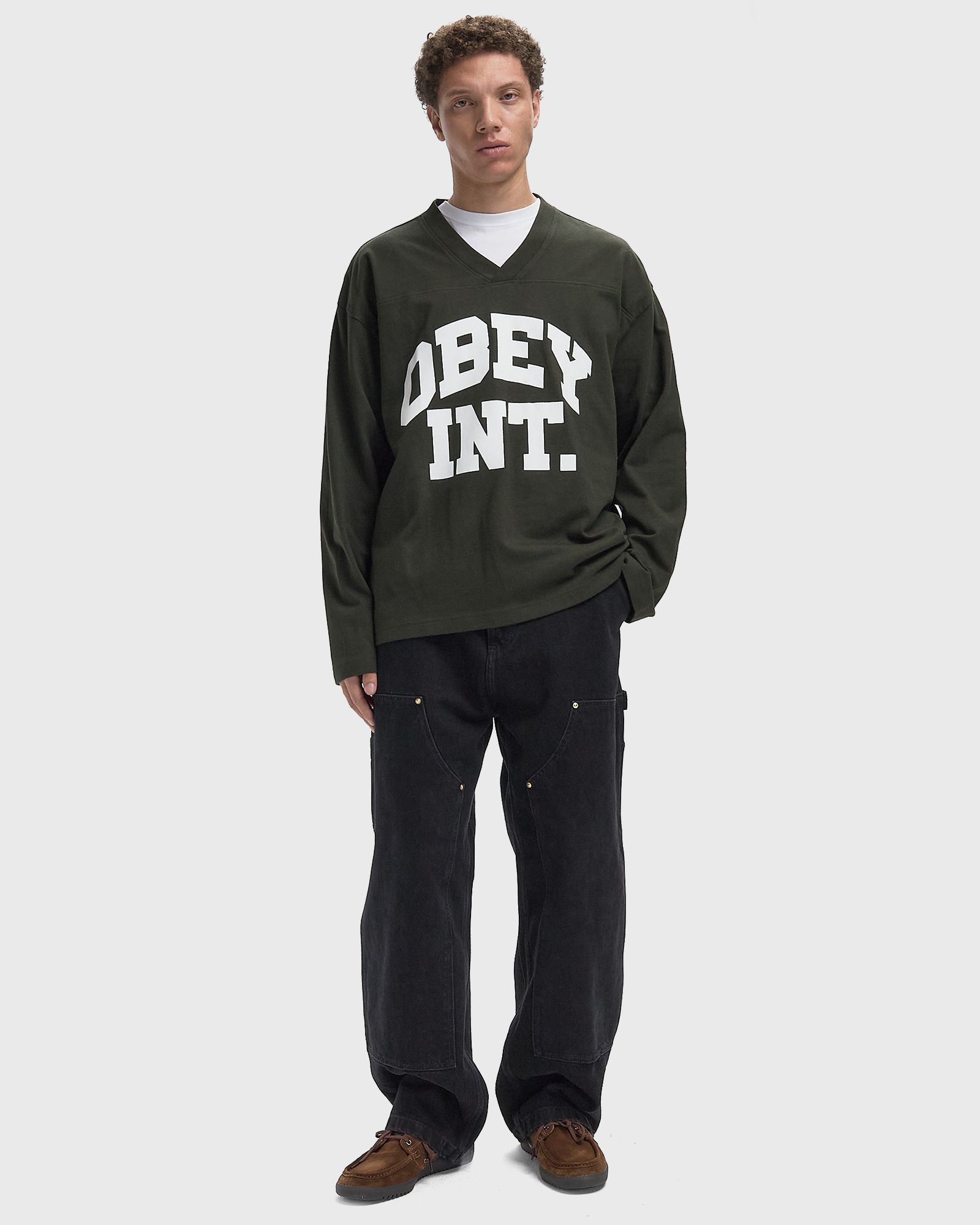 Obey football jersey ls