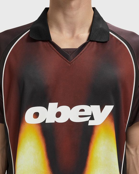 Obey blurred soccer jersey