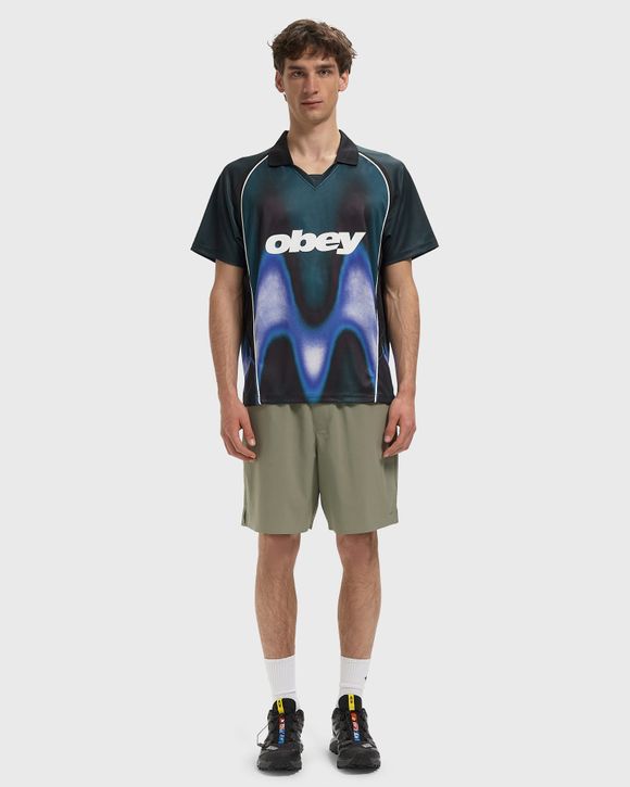 Obey blurred soccer jersey