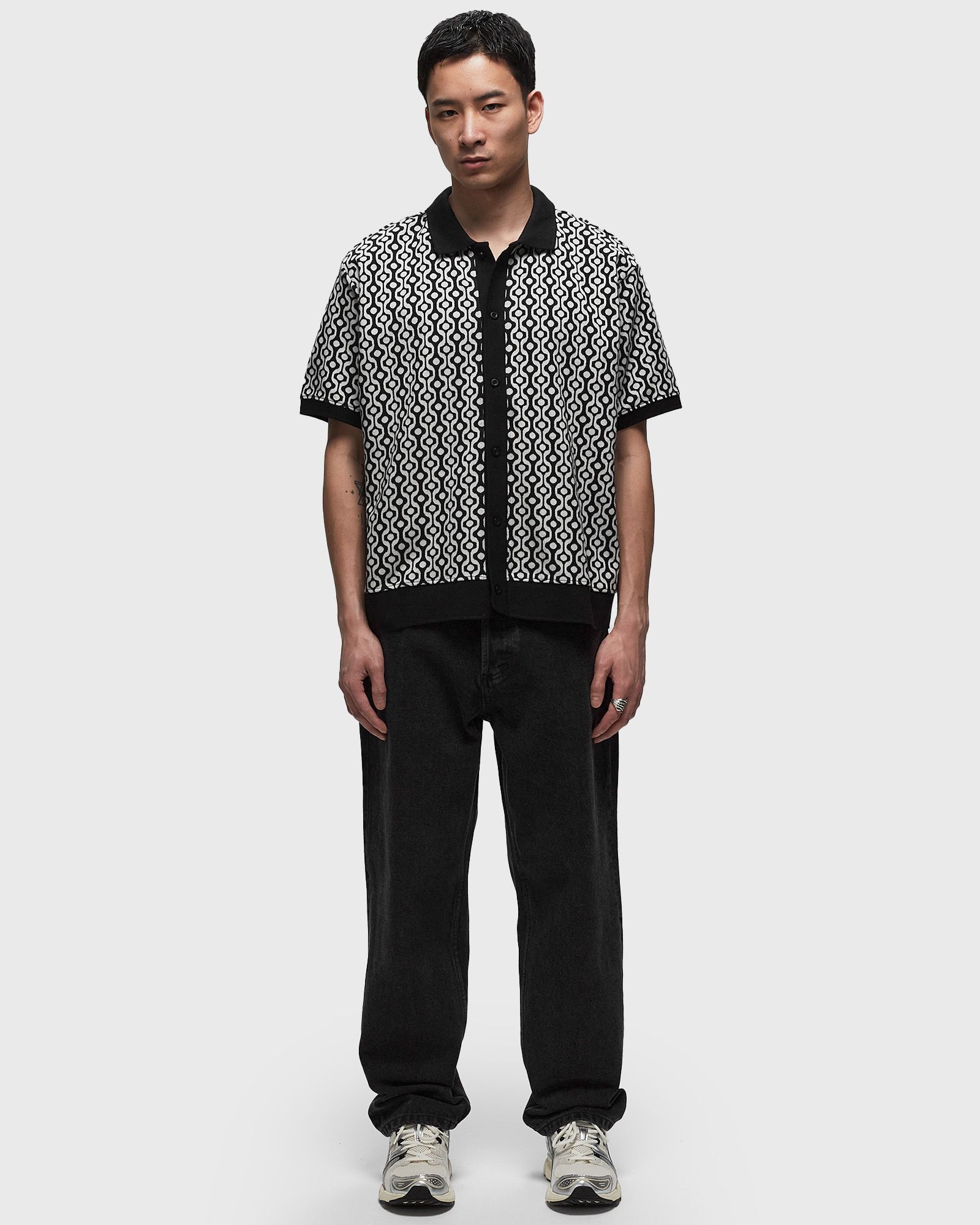 Testament button front polo ss