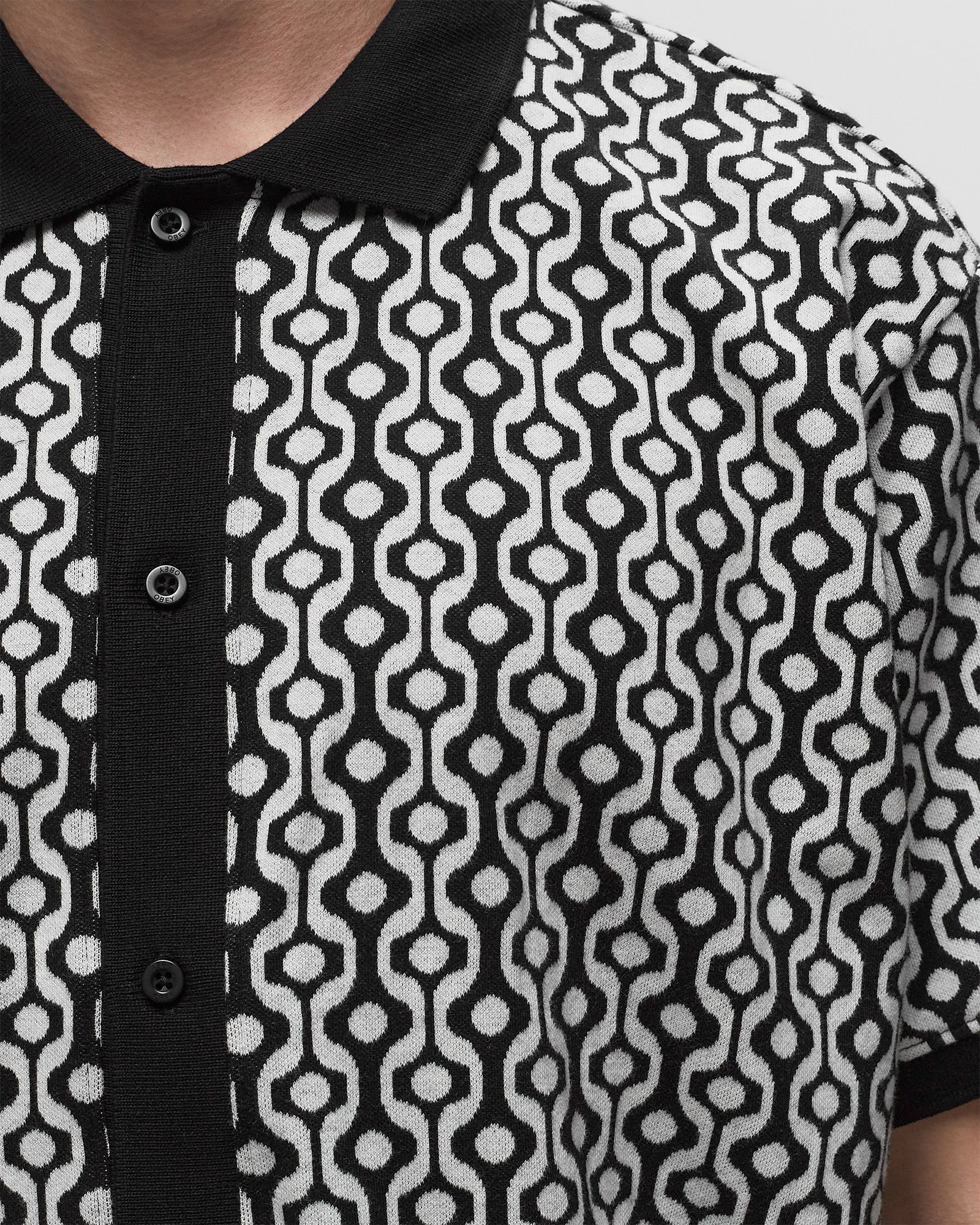 Testament button front polo ss