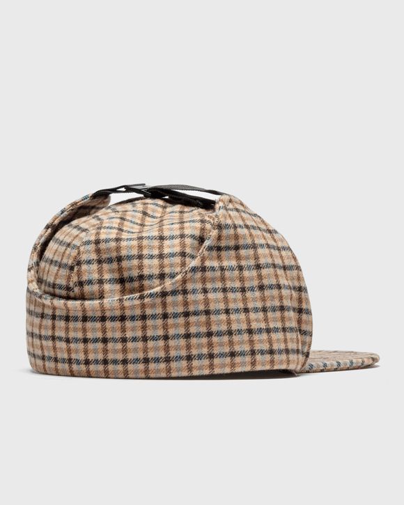 Stüssy Brown Wool Plaid Flap Cap Stussy