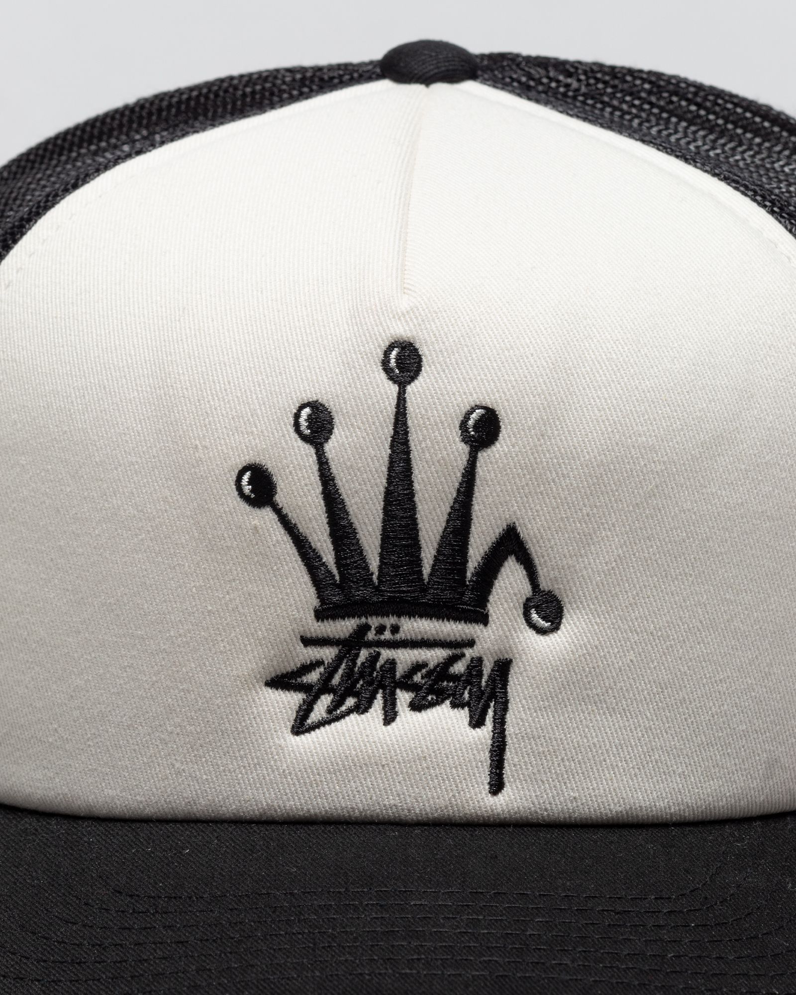 Stussy Crown Stock Trucker Cap Black | BSTN Store