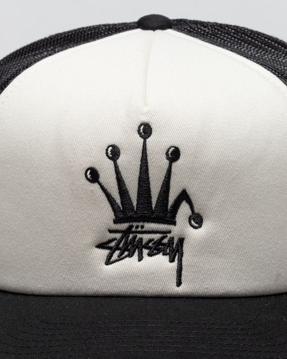 Stussy Crown Stock Trucker Cap Black - black