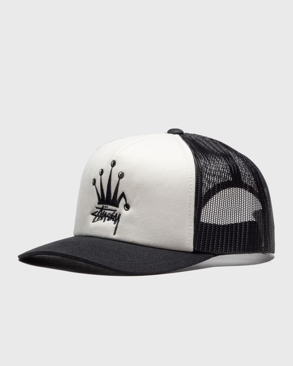 Stussy Crown Stock Trucker Cap Black - black