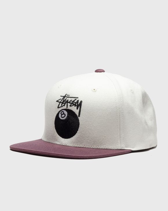 Stussy Twill Stock 8 Ball Cap White - white