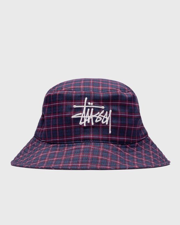 New Era Mlb Los Angeles Dodgers Plaid Bucket Hat in Red