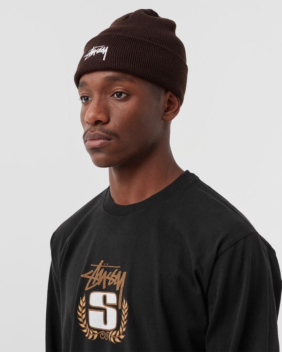 Stussy Stock Cuff Beanie Brown espresso