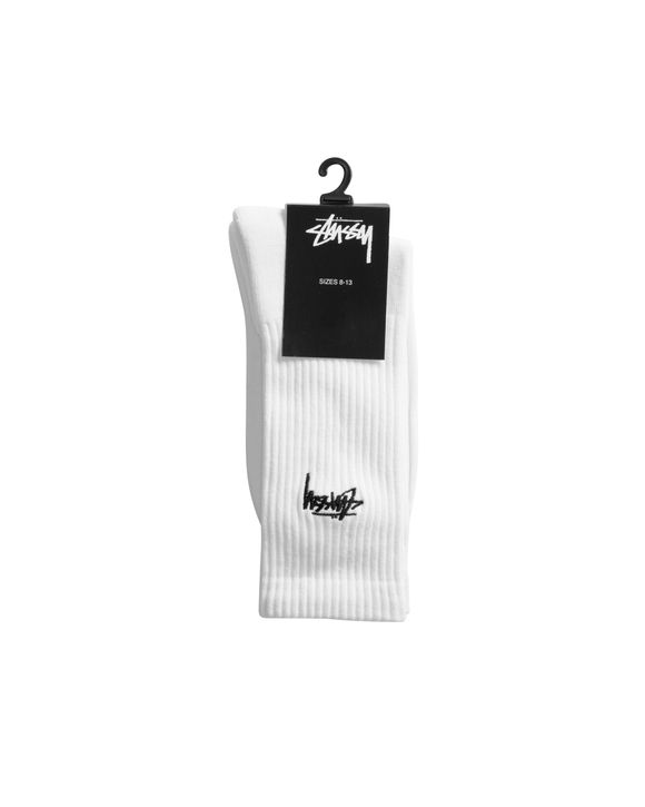 Stussy Small Stock Crew Socks White | BSTN Store