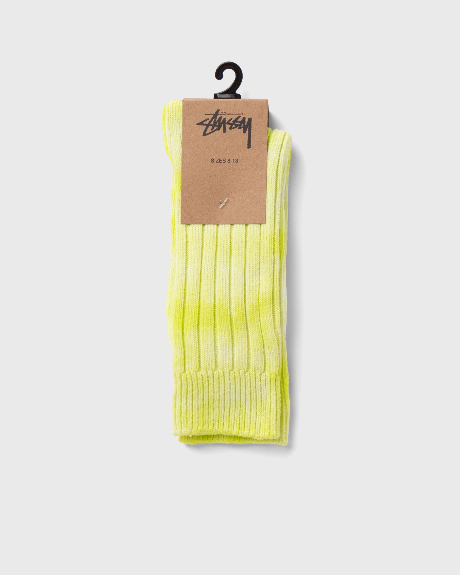 Dyed Ribbed Crew Socks