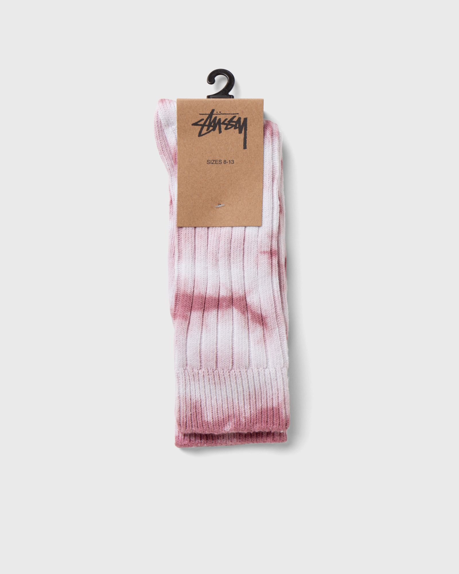 Dyed Ribbed Crew Socks