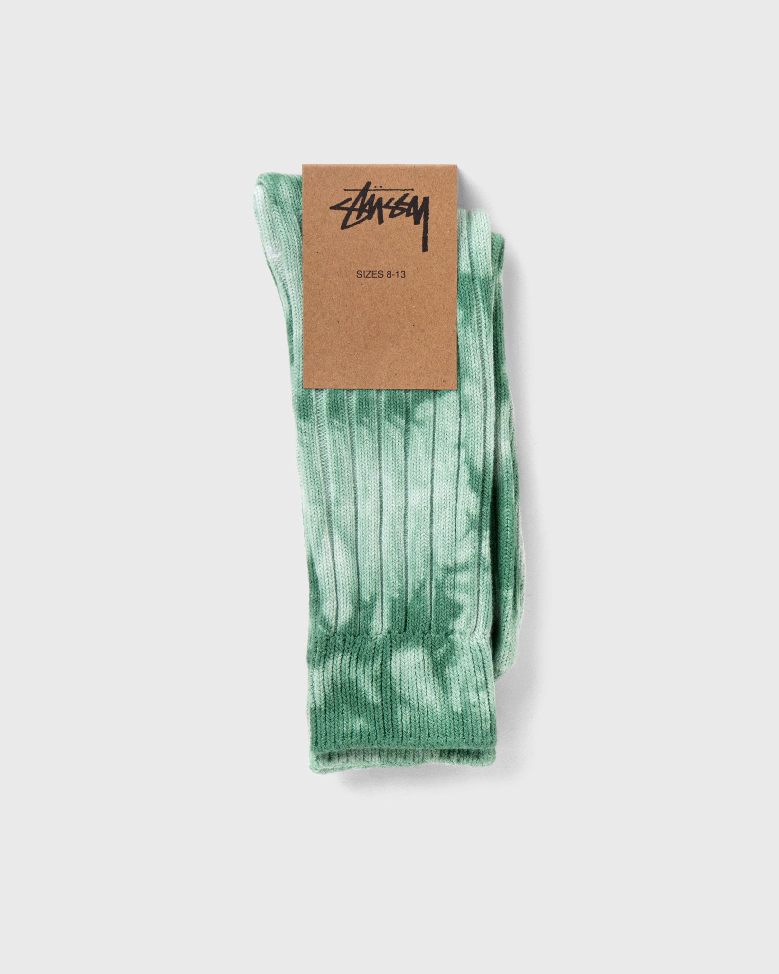 Dyed Ribbed Crew Socks