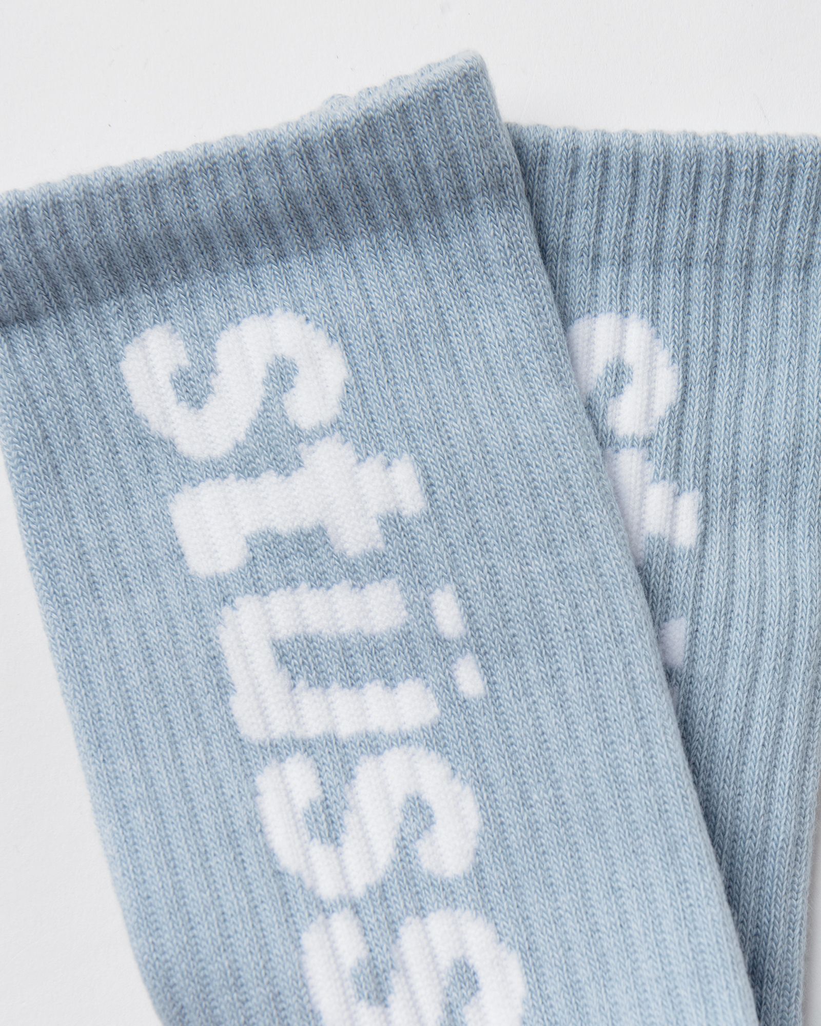 Helvetica Jacquard Crew Socks