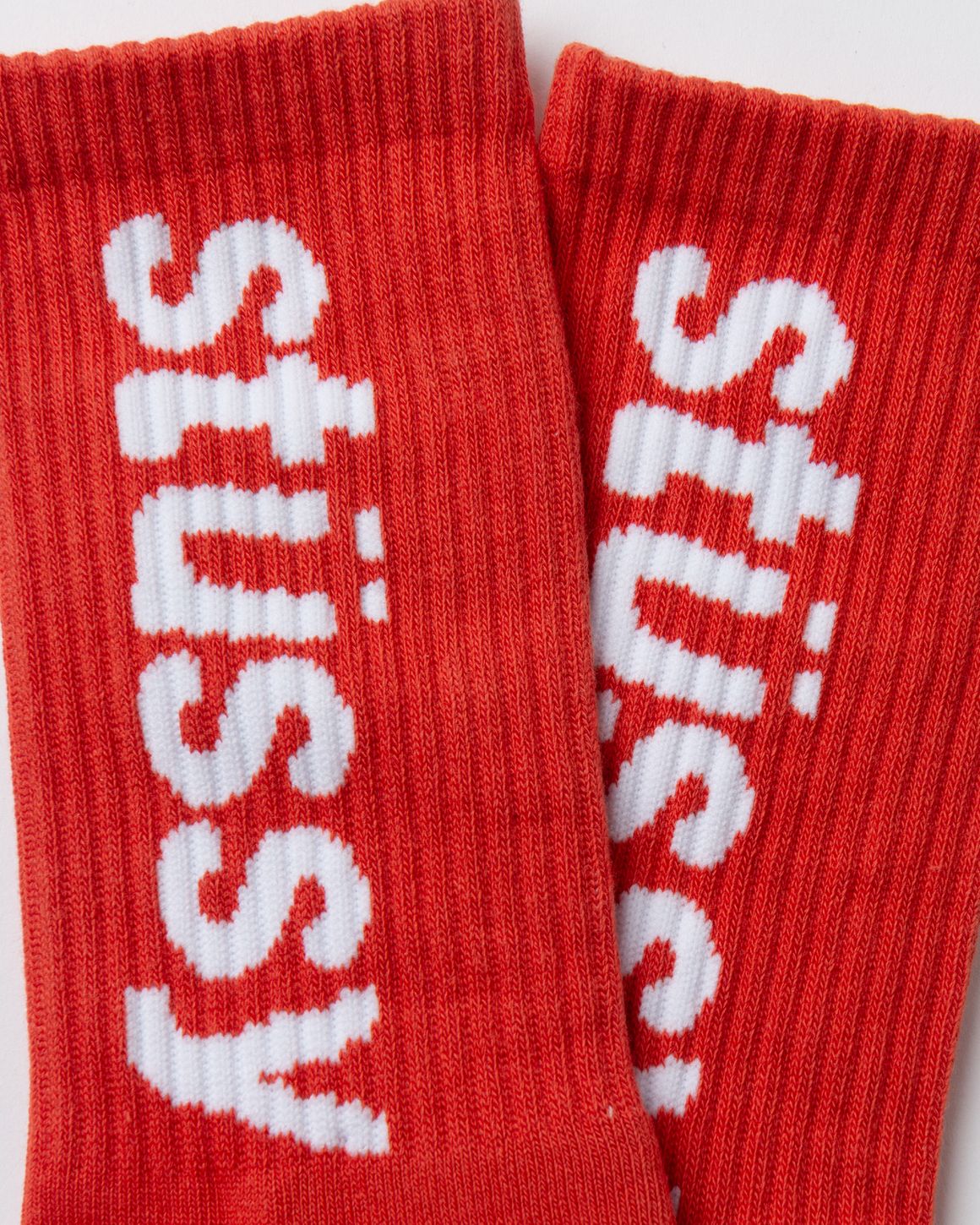 【Stussy】 WASHED HELVETICA CREW SOCK ช้อป Stussy Washed Helvetica Crew Sock Blackของแท้ที่ SASOM