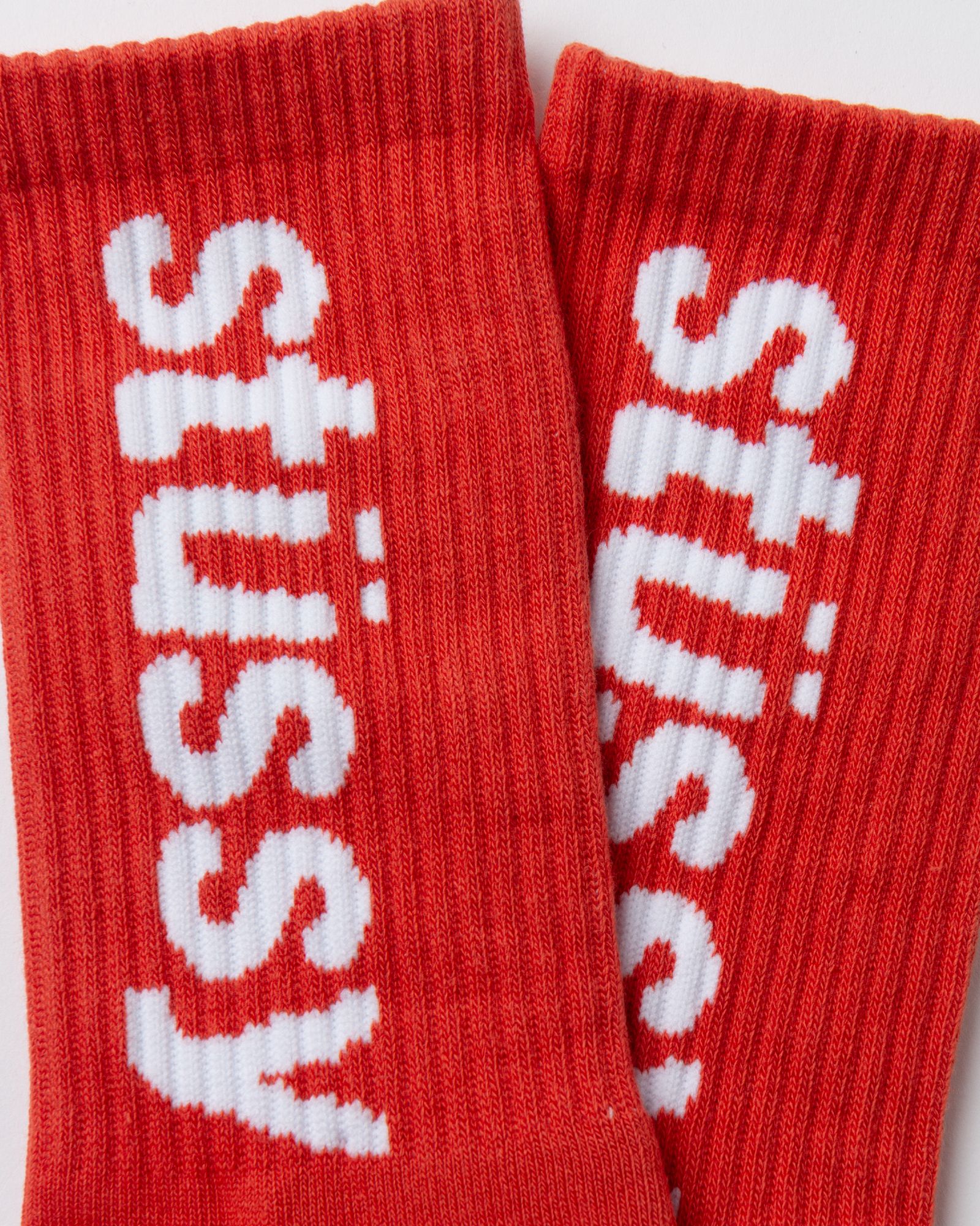 Helvetica Jacquard Crew Socks