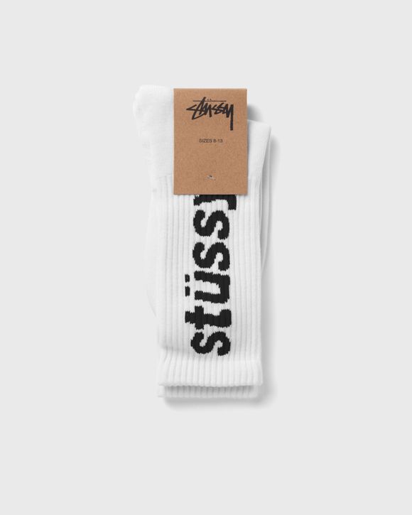 Stussy Helvetica Crew Socks White | BSTN Store