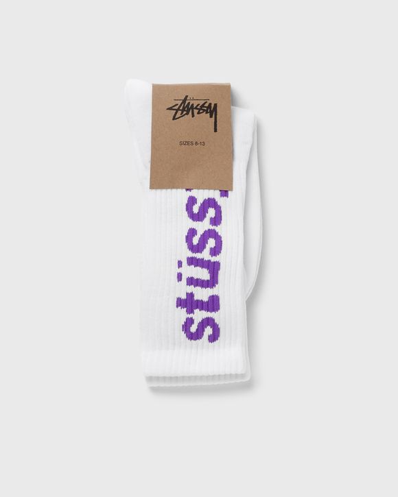 Stussy Helvetica Crew Socks White BSTN Store