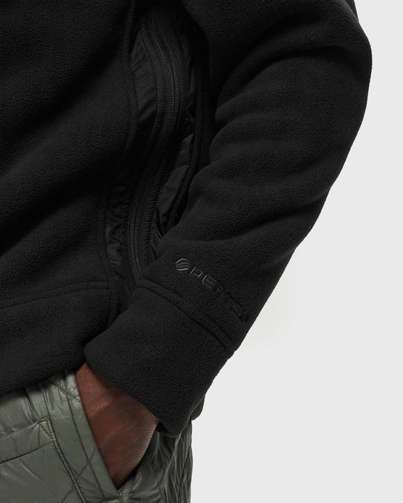 METROPOLIS SERIES BONDED POLAR FLEECE MIXED BLOOM ZIPPED SWEATSHIRT
