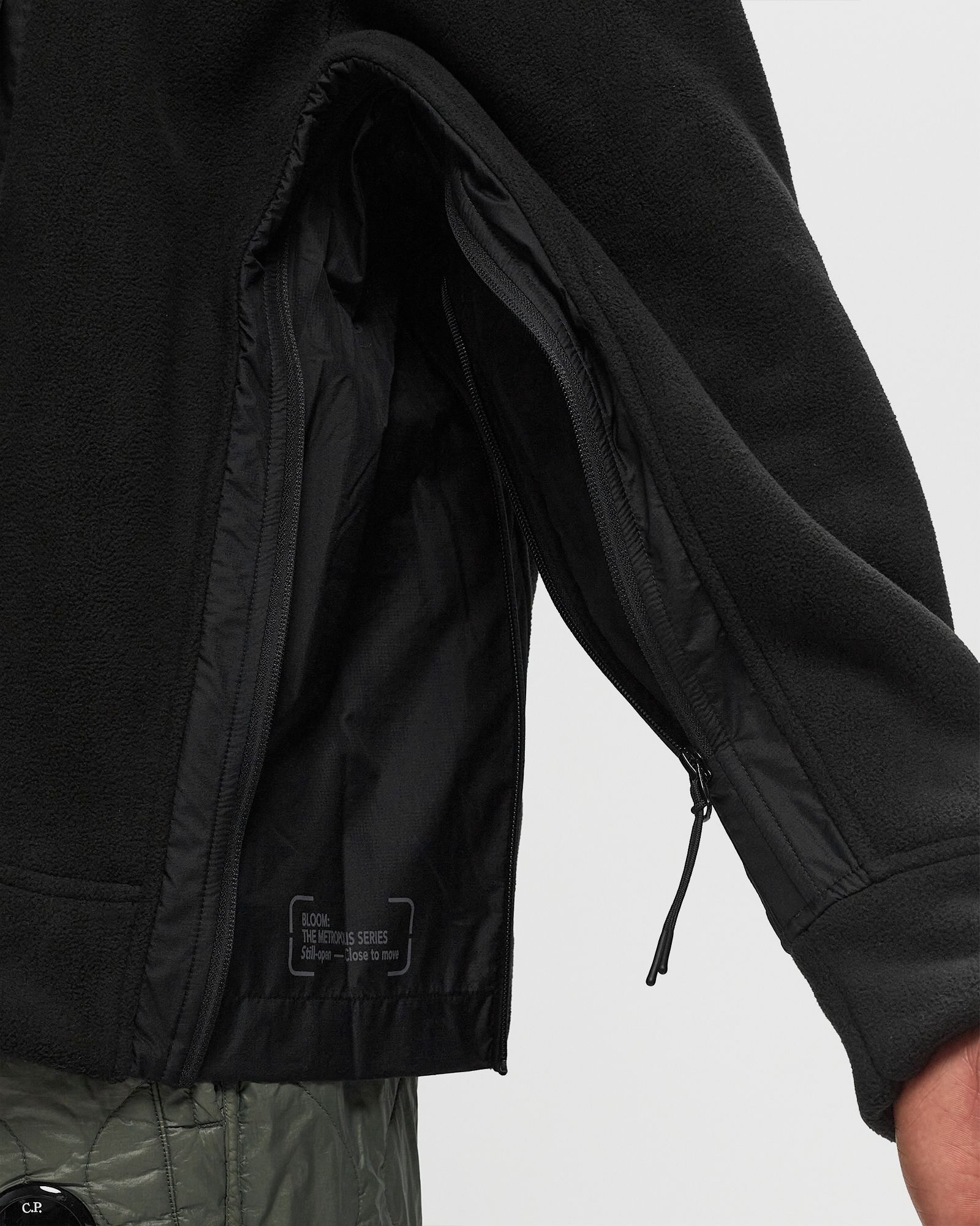 METROPOLIS SERIES BONDED POLAR FLEECE MIXED BLOOM ZIPPED SWEATSHIRT