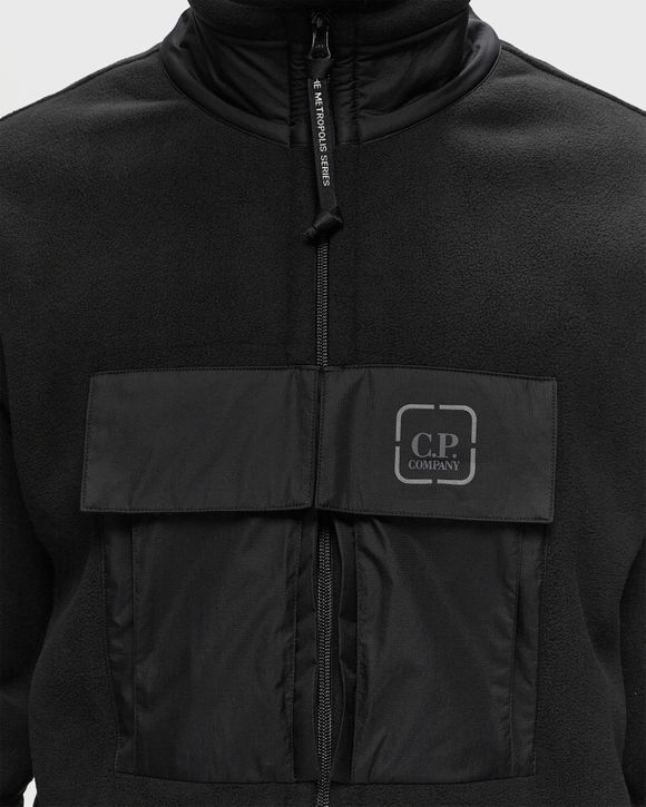 METROPOLIS SERIES BONDED POLAR FLEECE MIXED BLOOM ZIPPED SWEATSHIRT