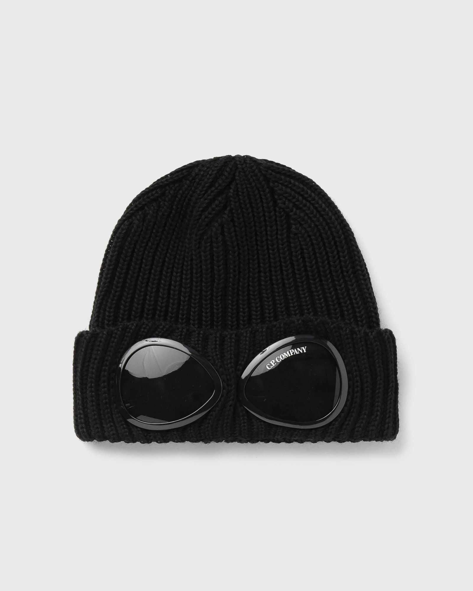 C.P. Company - extra fine merino wool goggle beanie men beanies black in größe:one size