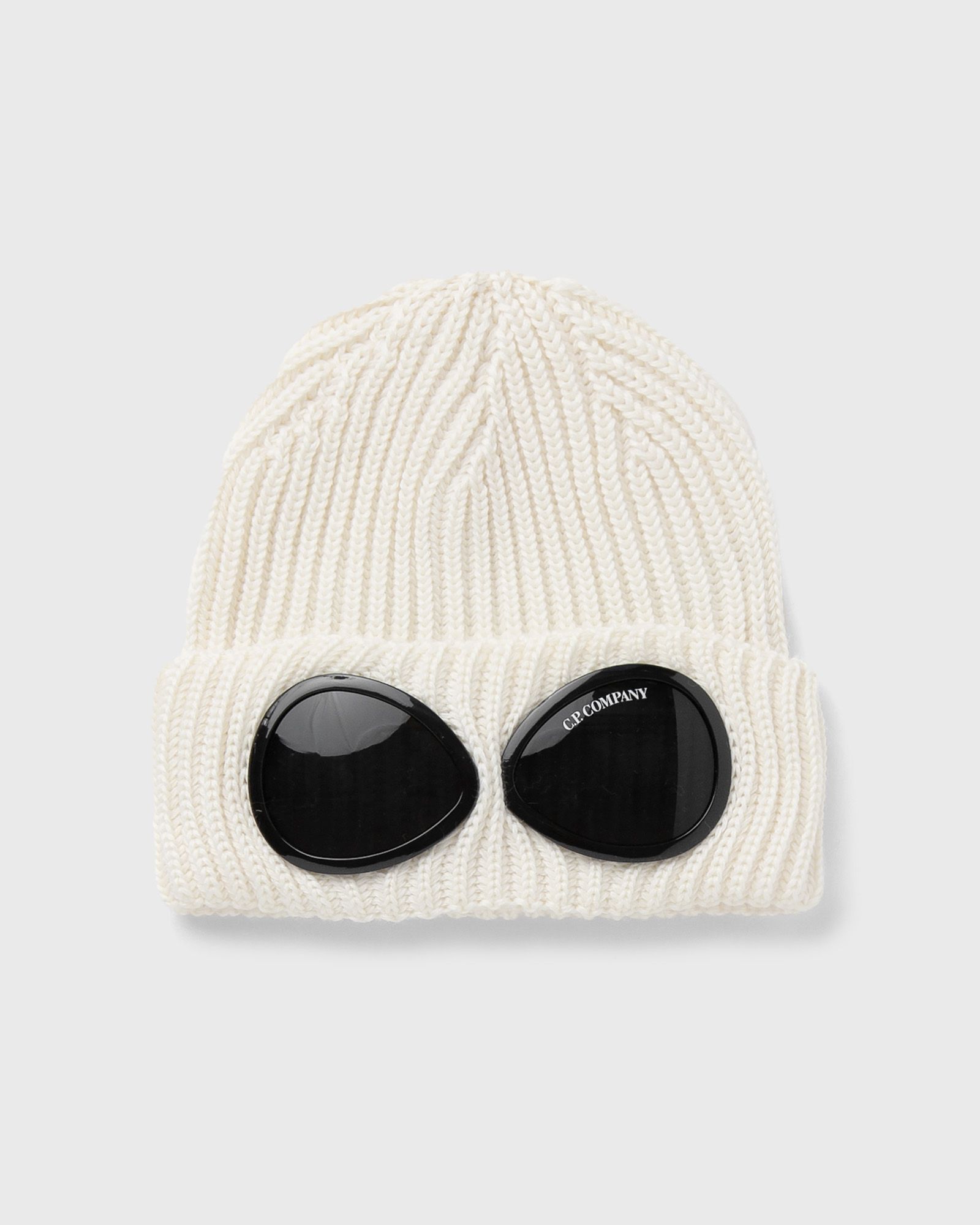 C.P. Company - extra fine merino wool goggle beanie men beanies white in größe:one size