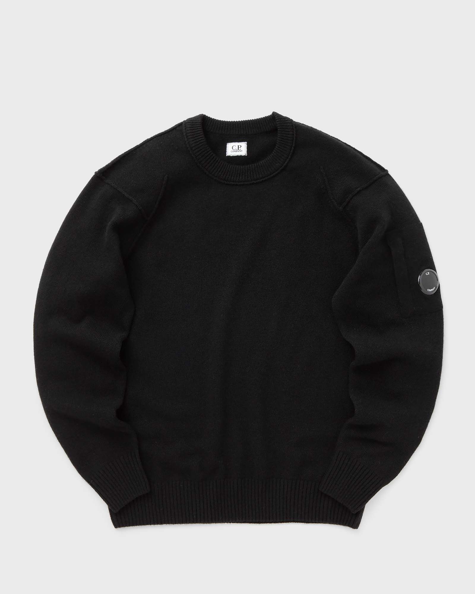 C.P. Company - lambswool grs crew neck knit men pullovers black in größe:xl