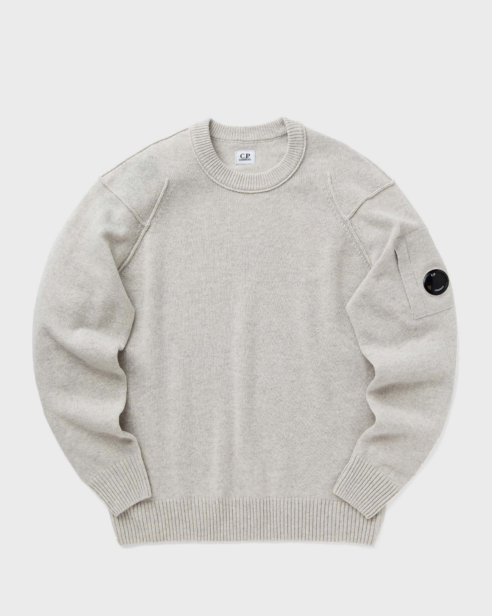 C.P. Company - lambswool grs crew neck knit men pullovers white in größe:xl